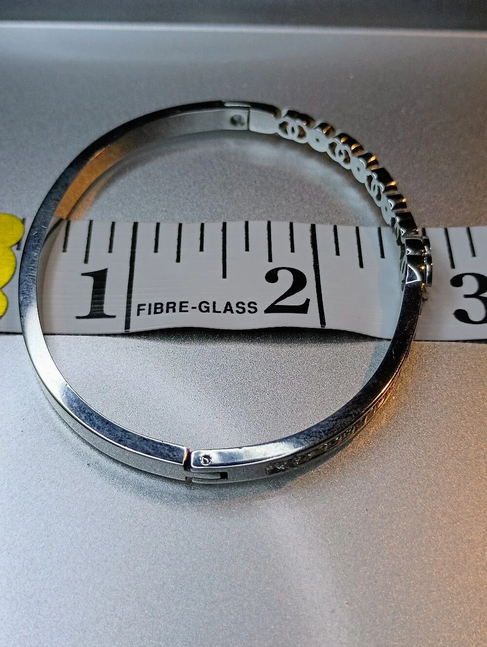 New Silver Crystal Accent Women's Bangle Bracelet